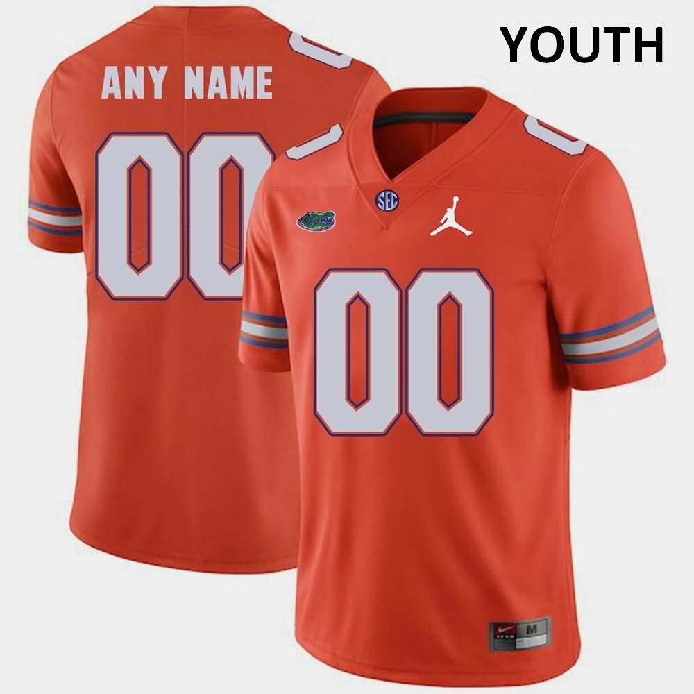 Youth NCAA Florida Gators Customize #00 Stitched Authentic Jordan Brand Orange 2018 Game College Football Jersey ZNM7065TQ